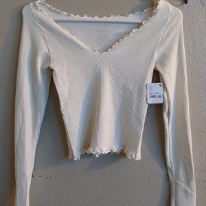 Free People Ivory Top (NEW) - size m-l/m-g
